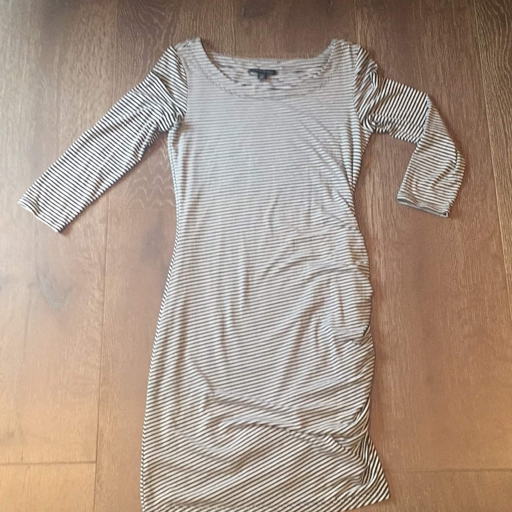 Banana Republic navy and white striped dress